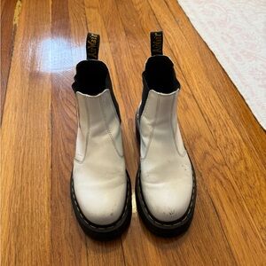 White dr Marten boots